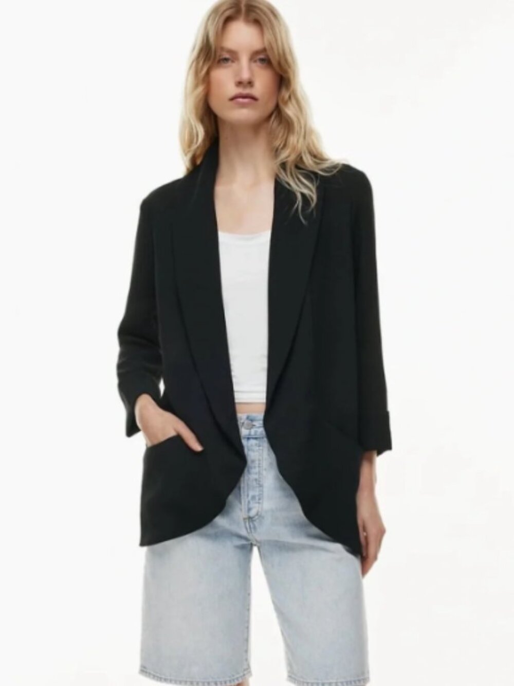 Wilfred Open Blazer | Black | Size Small | Aritzia